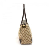 Gucci Princy Line Beige GG Canvas & Brown Leather Ribbon Tote Bag