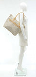 Louis Vuitton Saleya MM White Damier Azur Canvas Tote Hand Bag