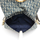 Christian Dior Maris Pearl Navy Monogram Canvas Flap Shoulder bag - Rare Bag