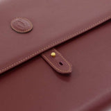 Vintage Cartier Must de Cartier Line Burgundy Cowhide Leather Thin Clutch Bag