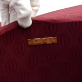 Vintage Cartier Must de Cartier Line Burgundy Cowhide Leather Thin Clutch Bag