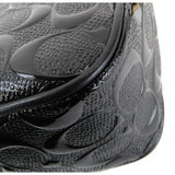 Coach Black Signature Debossed Patent Leather Small Crossbody Bag