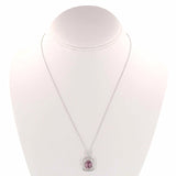 4.47ct Pink Sapphire and 0.65ctw Diamond Platinum Pendant/Necklace (GIA CERTIFIE