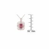 4.47ct Pink Sapphire and 0.65ctw Diamond Platinum Pendant/Necklace (GIA CERTIFIE