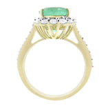 2.68ct Emerald and 0.87ctw Diamond Ring