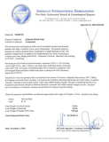 9.67ct DARK Tanzanite and 0.47ctw Diamond Platinum Pendant/Necklace (GIA CERTIFI