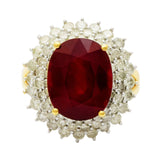 10.36ct Ruby and 2.07ctw Diamond Ring