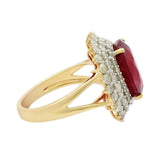 10.36ct Ruby and 2.07ctw Diamond Ring