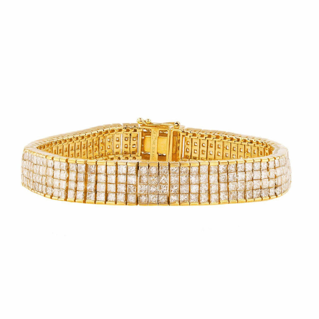 18.65ctw Diamond 14KT Yellow Gold Tennis Bracelet