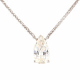 1.08ct  SI1 CLARITY CENTER Diamond 14K White Gold Pendant/Necklace (EGL USA CERT