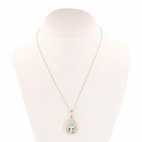 5.01ct Aquamarine and 1.27ctw Diamond 14K Yellow Gold Pendant/Necklace