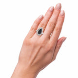 5.62ct Black Diamond 14KT White Gold Ring (7.46ctw Diamonds)