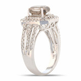 2.02ct Brown Diamond and 0.78 White Diamond 14K White Gold Ring