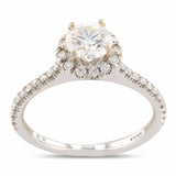 0.73ct SI-2 CLARITY CENTER Diamond 18K White Gold Ring (1.05ctw) (GIA Certified)