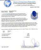 5.39ct Tanzanite and 0.61ctw Diamond 14K White Gold Ring