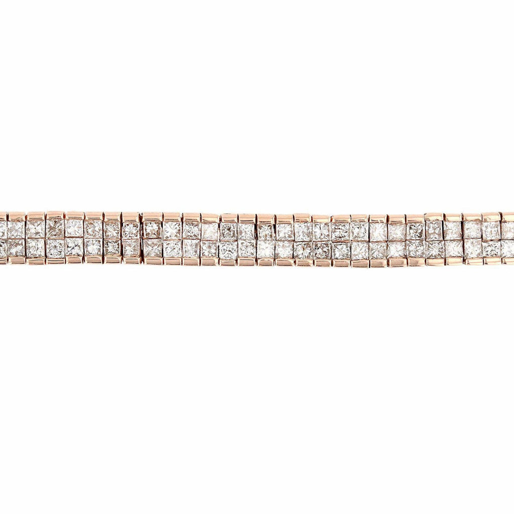 6.01ct SI-1 to I-2 and Diamond 14KT Rose Gold Bracelet