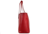 ROBERTO CAVALLI FIRENZE RED LARGE LEATHER SHOPPING TOTE BAG