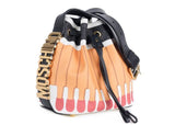 Moschino Orange 'It's Lit Matchbook' PVC Bucket Cross-body Bag
