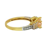 1.53ct UNHEATED Yellow Sapphire and 0.50ctw Diamond 18KT Yellow Gold Ring