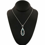 14.36ctw Aquamarine and 0.58ctw Diamond Platinum Pendant/Necklace