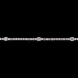 6.88ctw Diamond 18KT White Gold Tennis Necklace