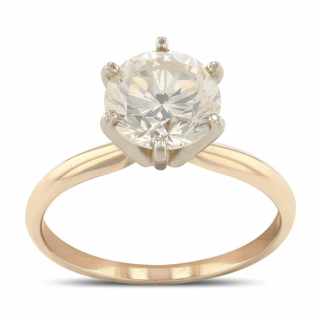 2.20ct SI2 CLARITY CENTER DIamond 14K Yellow Gold Ring (EGL CERTIFIED)