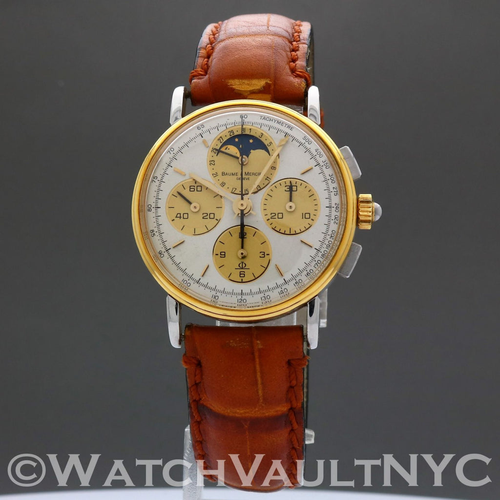 Baume Mercier Moonphase Chronograph Vintage 33mm Manual