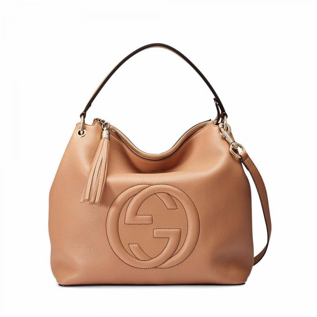 GUCCI SOHO LARGE LEATHER CELLARIUS BAG, CAMELIA – Luxify Marketplace