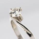 Solitaire white gold diamond