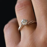 Solitaire white gold diamond