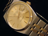 Pre Owned Mens Rolex Two-Tone Oysterquartz Datejust Gold Champagne 17013