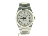 Pre Owned Mens Rolex Stainless Steel Oysterquartz Datejust White Roman 17000