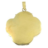 Art Nouveau woman head gold locket