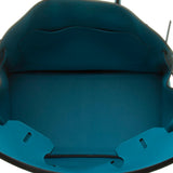 Hermes Turquoise Leather Birkin 35cm (R Stamp)