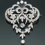 Platinum brooch & pendant Garland Style