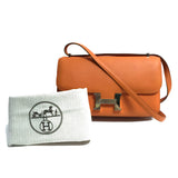 Hermes Orange Swift Leather Constance Elan Shoulder Bag (R Stamp)