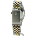 Pre Owned Mens Rolex Two-Tone Diamond Datejust with a Blue Dial 16233