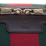 Gucci 269876 Beige/Ebony GG Fabric with Brown Leather Trim Handbag