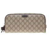 Gucci 211125 Beige/Ebony GG Supreme Canvas Toiletry Case