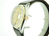 Pre Owned Mens Rolex Two-Tone Datejust with a Gold Champagne Dial 16013