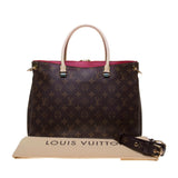 Louis Vuitton M40466 Dahlia Monogram Canvas Pallas Handbag with Shoulder Strap