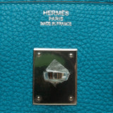 Hermes Turquoise Leather Birkin 35cm (R Stamp)