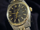Pre Owned Mens Rolex Two-Tone Datejust with a Black Dial 1601