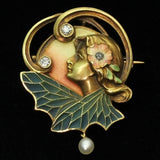 Art Nouveau pendant or brooch