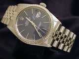 Pre Owned Mens Rolex Stainless Steel Datejust with a Blue Dial 16030