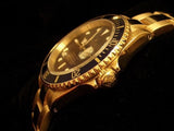 PRE OWNED MENS ROLEX YELLOW GOLD SUBMARINER DATE WITH A BLUE DIAL 16618