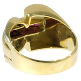 Rubies & Diamonds Retro ring