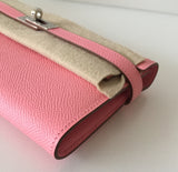Hermès Kelly Long wallet  Rose Confetti