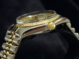 Pre Owned Mens Rolex Two-Tone Datejust with a Gold Diamond Dial 16013