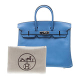 Hermes Bleu Paradis Swift Leather Birkin 25cm (T Stamp)